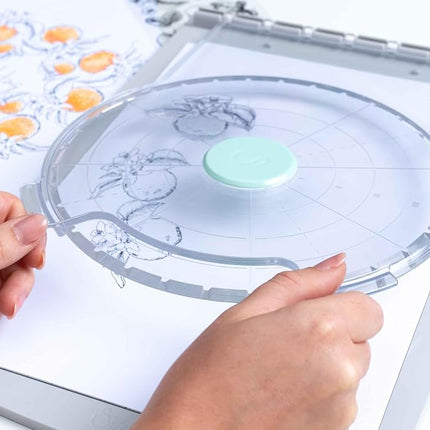 Sizzix Stamp & Spin Tool - Accessory to Stencil & Stamp Tool - 360° Stamping, Rotating Press, Precise Alignment
