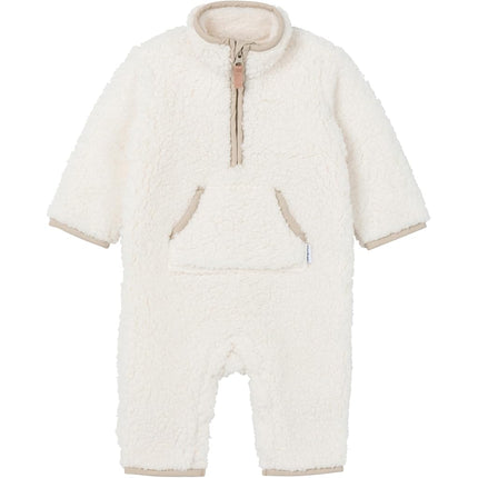 Gerber Unisex Baby Baby Unisex Fleece Romper, Ivory, 6-9 Months