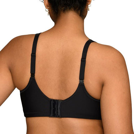 Sujetador sin aros Vanity Fair Women's Sport Full Figure 71500, Negro medianoche, 38DD