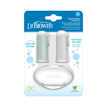Dr. Brown's Silicone Finger Toothbrush for Baby wi