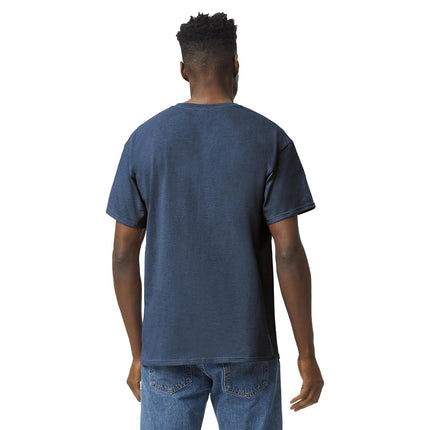 Gildan Heavy Cotton T-Shirt, Style G5000, Multipack, Heather Navy (Pack of 3), XXL