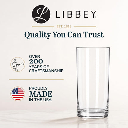 Libbey Heavy Base Tumbler Glasses, 15.5-Ounce, Set of 8