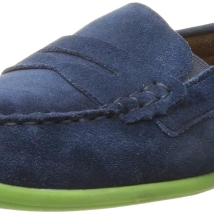 Florsheim Jasper Driver Jr Loafer, Blue-Lime-Suede, 2.5 UK