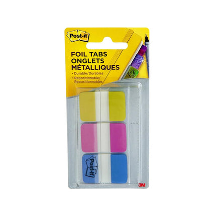 Post-it Foil Tabs, Iridescent Colors, 36 Tabs/Pack, 1 in x 1.5 in (686-FLOPBT)