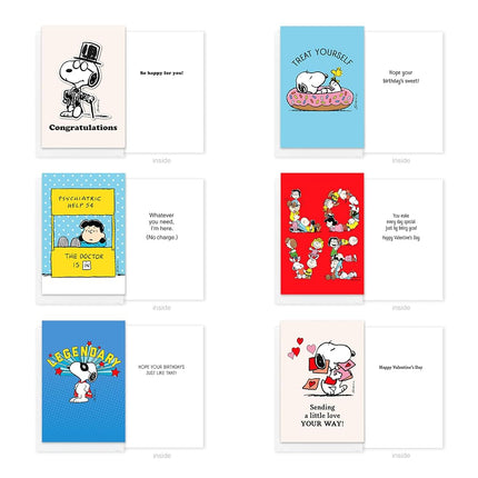 American Greetings 30-Count All Occasions Peanuts Card Pack with Keepsake Box and Envelopes