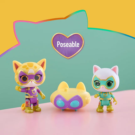 Just Play Disney Junior SuperKitties Su-Purr Charged Bitsy and Sparks Figure Set, Kids Toys for Ages 3 Up