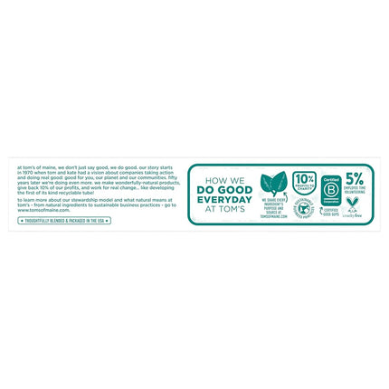 Tom's of Maine Natural Fluoride-Free Antiplaque & Whitening Toothpaste, Fennel 5.50 oz ( Pack of 2)
