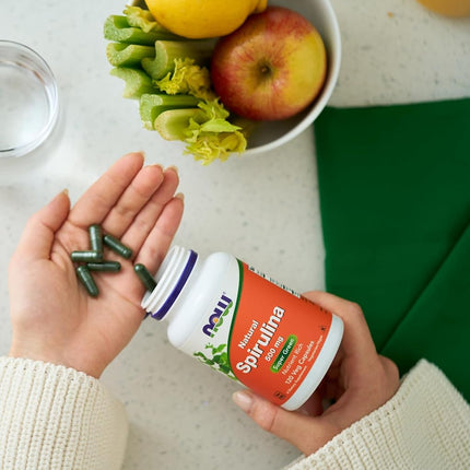 Now Foods Spirulina 500mg, Veg-Capsules, 120-Count