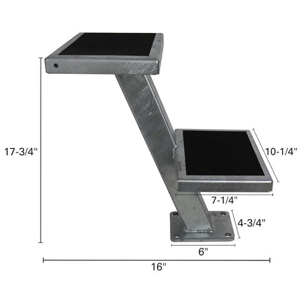 Extreme Max 3006.6812 Galvanized Trailer Tongue Step - Double