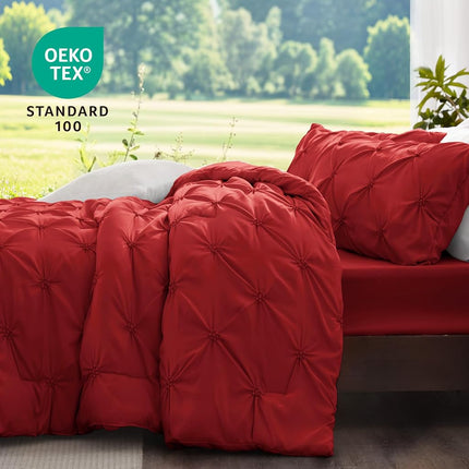 BEDELITE King Comforter Set Rose Red,Lightweight & Soft Comforter