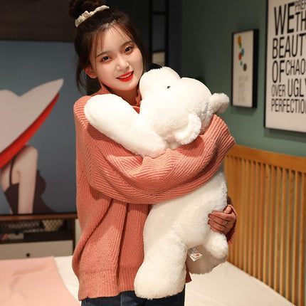 ronivia Weighted Stuffed Animals, 29.5" 6.2lbs Weighted Bear Stuffed Animal Toy Cute White Bear Plush Pillow Weighted Plush Animals Toy