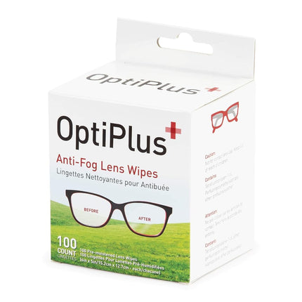 OptiPlus 100-Count Pre-Moistened Anti-Fog Lens Wip