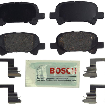 BOSCH BE828H Blue Ceramic Disc Brake Pad Set with Hardware - Compatible with Select Toyota Avalon, Camry, Solara; REAR