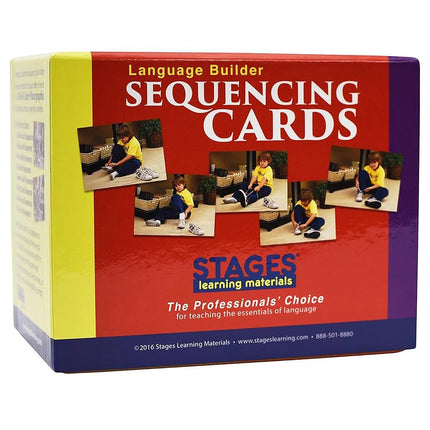 Stages Learning Materials Language Builder Sequencing Flash Cards Photo Action and Self-Help Skills Sequence Cards for Autism Education and ABA Therapy