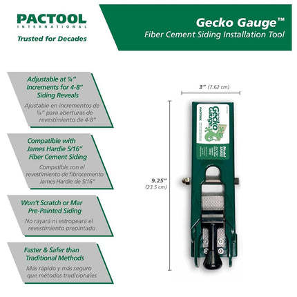 PacTool International SA903 2-Piece Gecko Gauge Hardi Board Siding Gauges