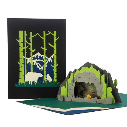 Ribbli Picnic Bear Handmade 3D Pop Up Card,Greeting Card,Thank You Card,Anniversary Card,For Birthday,Father's Day,Mother's Day,Wedding,Graduation,Thanksgiving,Christmas,Any Occasion