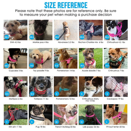 Lukovee Dog Leashes for Small Dogs, Lightweight Soft Small Dog Harness Neck & Chest Adjustable, Reflective Harness Anti-Twis Puppy Harness Vest Harness (Meduim, Purple)