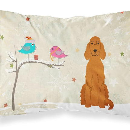 Caroline's Treasures BB2536PILLOWCASE Between Friends Irish Setter Fabric Standard Pillowcase Lightweight Super Soft Easy Care Decorative Artwork Pillowcase, Standard