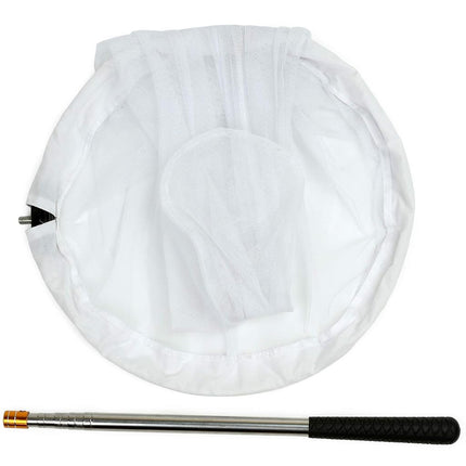 RESTCLOUD Insect and Butterfly Net with 16" Ring, 36" Net Depth, Handle Extends to 59 Inches (16" Ring, 59" Stainless Handle)