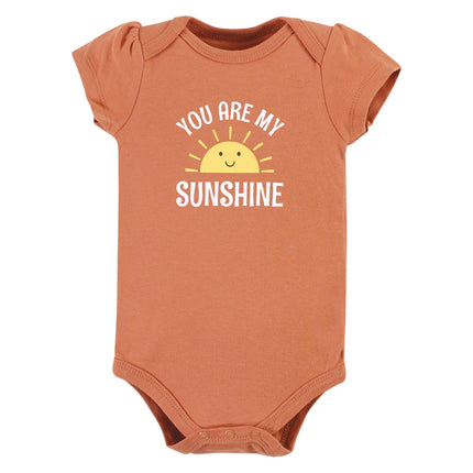 Hudson Baby Baby Cotton Bodysuits, Sunshine Rainbows, Newborn