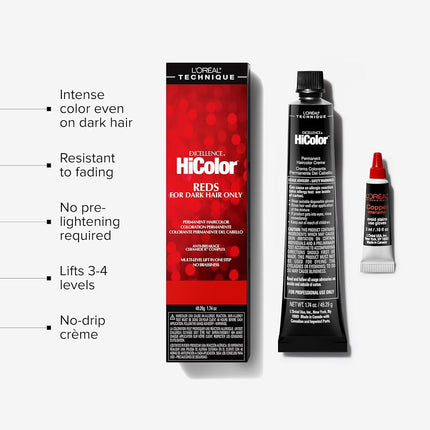 L'oreal Excellence Hicolor, Intense Red, 1.74 Ounce