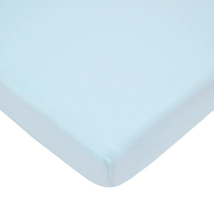 American Baby Company Lot de 3 draps-housses en jersey de coton 100 % naturel pour parc de bébé, motifs étoiles/zigzags bleus, doux et respirants, pour garçons et filles
