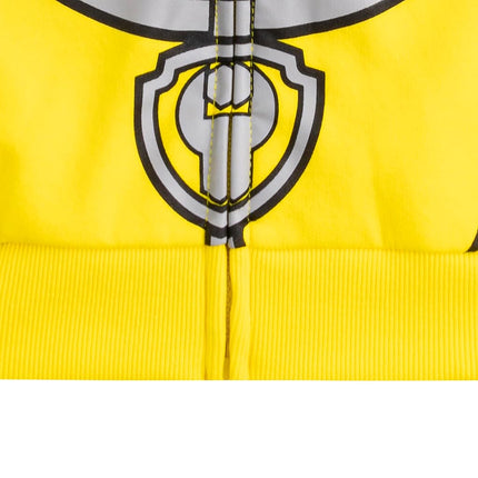 Nickelodeon Paw Patrol Boy's Rubble Character Hoodie Jacket with Ears, Yellow, Size 7