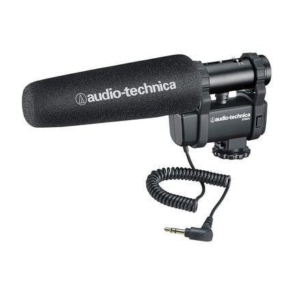 Audio-Technica AT8024 Stereo/Mono Camera-Mount Microphone,Black