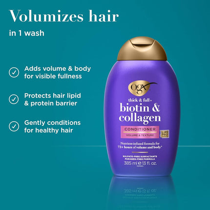 Ogx Biotin & Collagen Volumising Conditioner For Fine Hair 385mL
