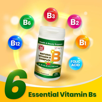 AFC Japan Vitamin B Complex - Stress, Energy, Immunity -120 capsules