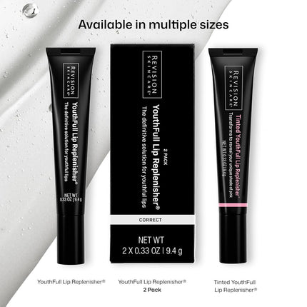 Revision Skincare YouthFull Lip Replenisher with hyaluronic acid, the definitive solution for youthful lips, Visibly Volumize and Define, hydrate and Soothe, 0.33 oz