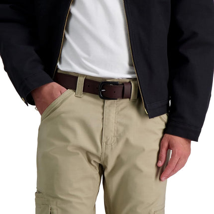 Dickies Men's Two Row Stitch Belt, Brown, Waist 50