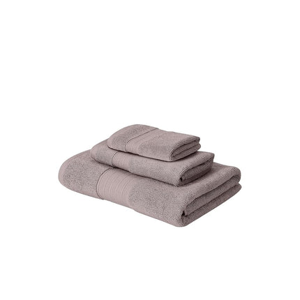 Modern Threads Allie 6-Piece 100% Cotton Towel Set – Jacquard Floral Border – Includes 2 Bath Towels, 2 Hand Towels, 2 Washcloths – Absorbent, Quick Dry, Soft & Durable – Taupe