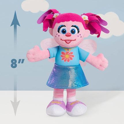 Just Play Sesame Street Friends Elmo and Abby Cadabby 8-inch 2-piece Sustainable Plush Stuffed Animals Set, Kids Toys for Ages 18 Month