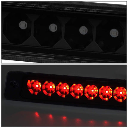 DNA MOTORING 3BL-FM87-LED-BK-SM Luz de freno de cola LED con carcasa negra [Compatible con Ford Mustang LX Hatchback de 1987-1993 con alerón OEM]