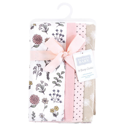 Hudson Baby Unisex Baby Cotton Flannel Burp Cloths, Dandelion Wish, One Size