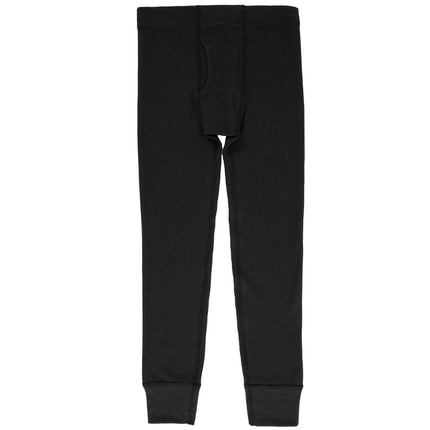 Fruit of the Loom Calzoncillos Térmicos Premium de Waffle de 2 Paquetes para Niños, Negro/Gris Brezo, 4-5