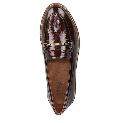 Naturalizer Women's, Elin Loafer, Cinnamon Brown Patent, 6 Wide