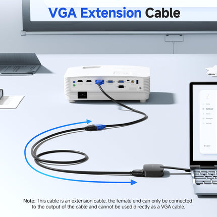 Cable Matters Cable de extensión VGA (Cable VGA Macho a Hembra) - 3 Metros