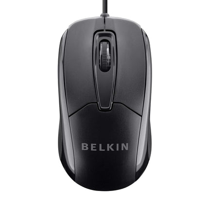 Belkin 3-Button Wired USB Optical Mouse with 5-Foot Cord, Compatible with PCs, Macs, Desktops and Laptops
