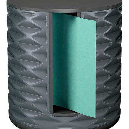 Post-it Note Dispenser, Vertical Design, Pop-Up Notes, Black with Grey Geometric Pattern, 1 Aqua Splash 3 in x 3 in Super Sticky Note Pad