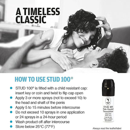 Stud 100 Male Genital Desensitizer Spray, 7/16- Fl. Ounce Box (Pack of 1