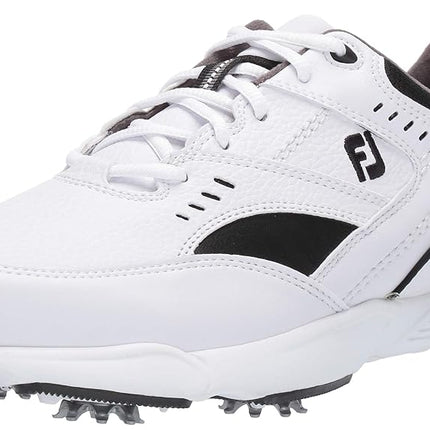 Footjoy Men's Sneaker-Previous Season Style Golf Shoes, White/Black, 9 X-Wide