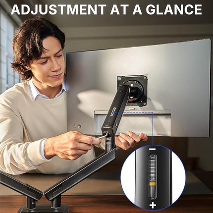 HUANUO Dual Monitor Arm for 13–32" Screen, Double Monitor Stand Holds 2–9kg