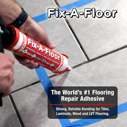Fix-A-Floor Extra Strength Bonding Adhesive for Loose and Hollow Tile Repair 10 fl oz / 300ml Tube