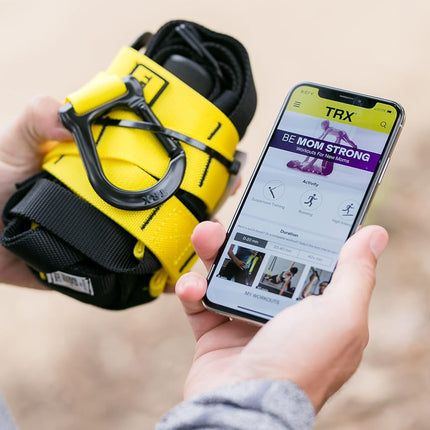 TRX Go Suspension Trainer - for the Travel Focused Professional or any Fitness Journey, Training Club App, Gray