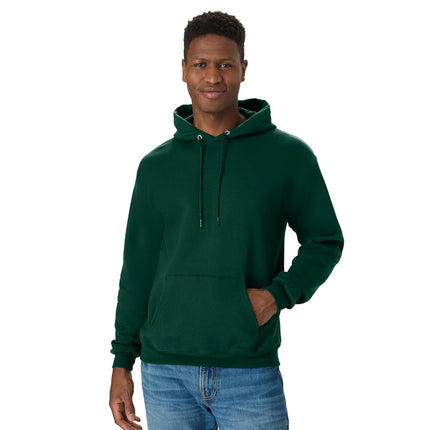 Hanes Men's Sweatshirt, EcoSmart Fleece Hoodie, Cotton-Blend Fleece Hooded Sweatshirt, Plush Fleece Pullover Hoodie, Deep Forest, M
