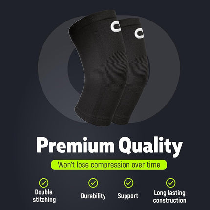 Manga de Compresión para Codo (1 Par) - Soporte Instantáneo para Brazos, Mangas para Codo para Tendinitis, Artritis, Bursitis, Codera para Golfistas y Tenistas, Tratamiento, Ejercicios, Levantamiento de Pesas, Alivio del Dolor, Recuperación