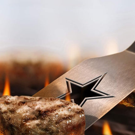 YouTheFan NFL Dallas Cowboys Spirit Series, Set de 3 ustensiles de barbecue, Acier inoxydable, 55,8 cm x 22,8 cm