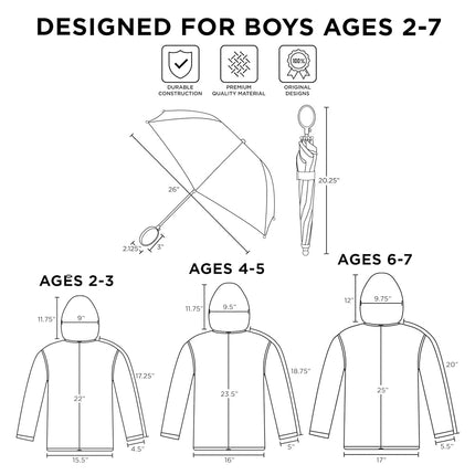 Set de Impermeable y Paraguas de Nickelodeon de La Patrulla Canina para Niño, Morado, Talla 6-7